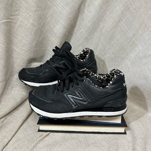 NEW BALANCE HIGH ROLLER 574 BLACK LEOPARD Size 7 - WL574SPK Women’s Sneakers
